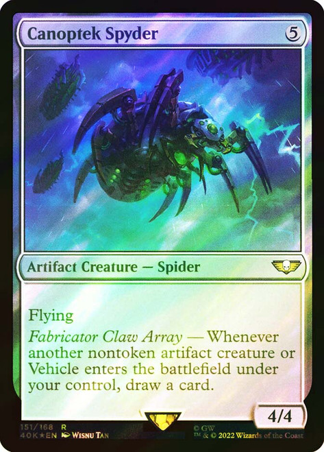 Canoptek Spyder (Surge Foil)\nWarhammer 40,000 Commander - Surge Foil\nSingle\nMagic The Gathering