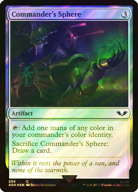 Commander's Sphere (#234) (Surge Foil)\nWarhammer 40,000 Commander - Surge Foil\nSingle\nMagic The Gathering