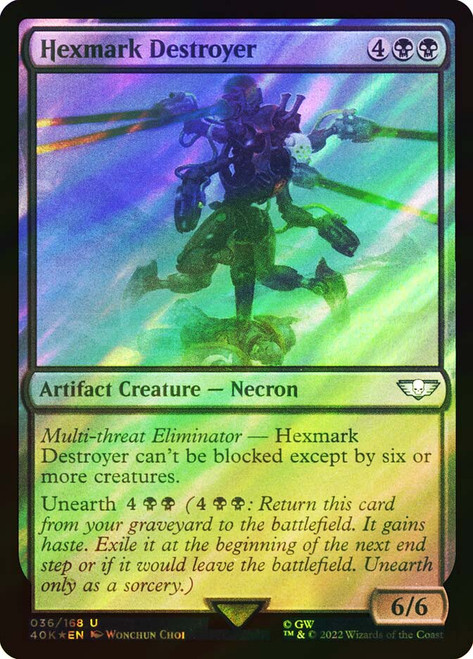 Hexmark Destroyer (Surge Foil)\nWarhammer 40,000 Commander - Surge Foil\nSingle\nMagic The Gathering