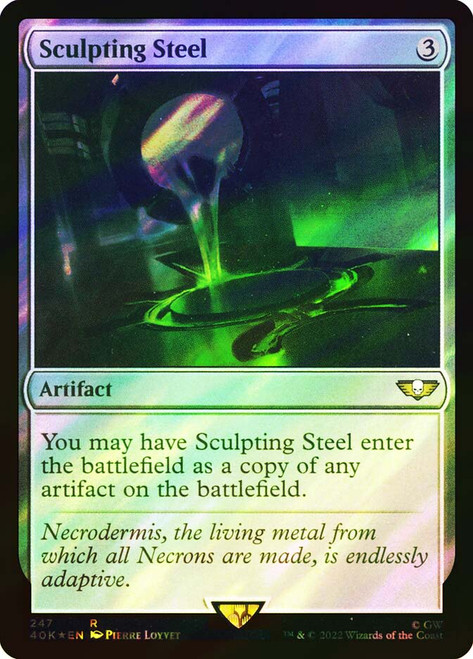 Sculpting Steel (Surge Foil)\nWarhammer 40,000 Commander - Surge Foil\nSingle\nMagic The Gathering