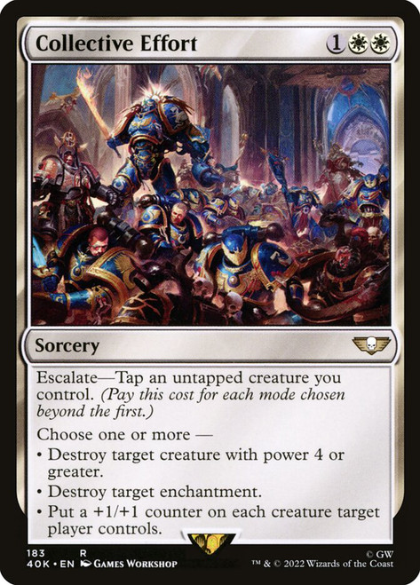 Collective Effort\nWarhammer 40,000 Commander\nSingle\nMagic The Gathering