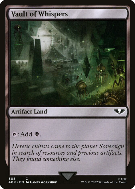 Vault of Whispers\nWarhammer 40,000 Commander\nSingle\nMagic The Gathering