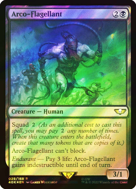 Arco-Flagellant (Surge Foil)\nWarhammer 40,000 Commander - Surge Foil\nSingle\nMagic The Gathering