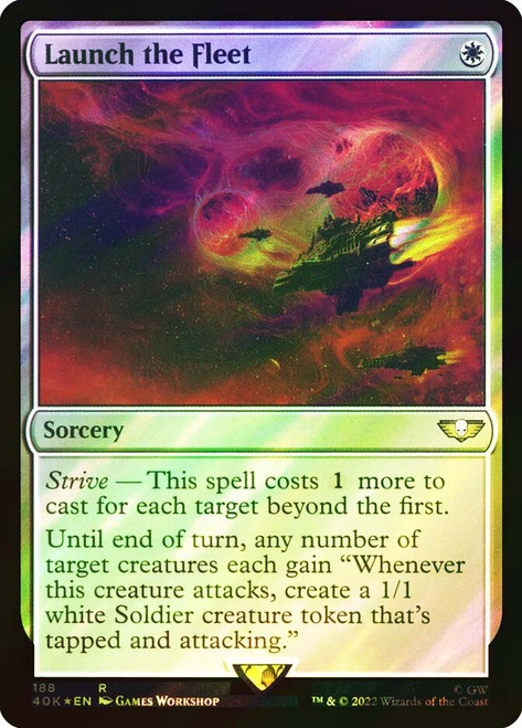 Launch the Fleet (Surge Foil)\nWarhammer 40,000 Commander - Surge Foil\nSingle\nMagic The Gathering