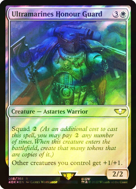 Ultramarines Honour Guard (Surge Foil)\nWarhammer 40,000 Commander - Surge Foil\nSingle\nMagic The Gathering