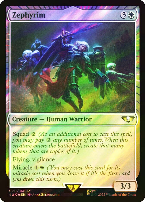 Zephyrim (Surge Foil)\nWarhammer 40,000 Commander - Surge Foil\nSingle\nMagic The Gathering