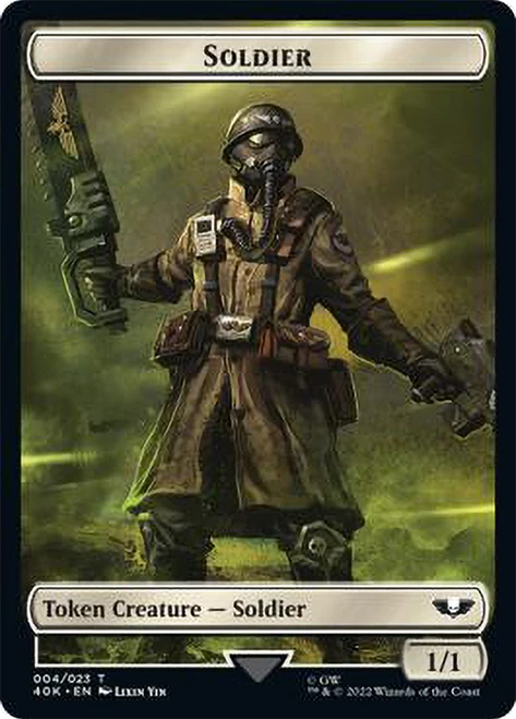 {Soldier Token} (#04) // {Vanguard Suppressor Token}\nWarhammer 40,000 Commander\nSingle\nMagic The Gathering