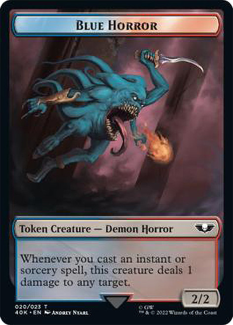 {Blue Horror Token} // {Spawn Token}\nWarhammer 40,000 Commander\nSingle\nMagic The Gathering