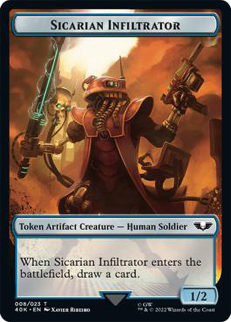{Sicarian Infiltrator Token} // {Solder Token} (#03)\nWarhammer 40,000 Commander\nSingle\nMagic The Gathering