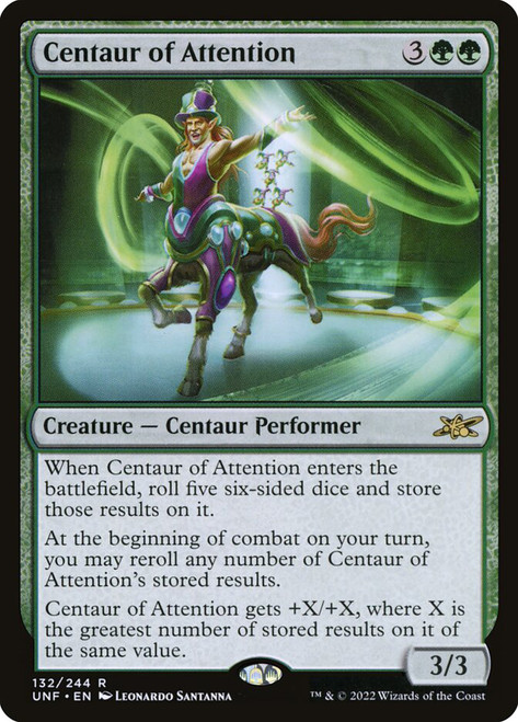 Centaur of Attention\nUnfinity\nSingle\nMagic The Gathering