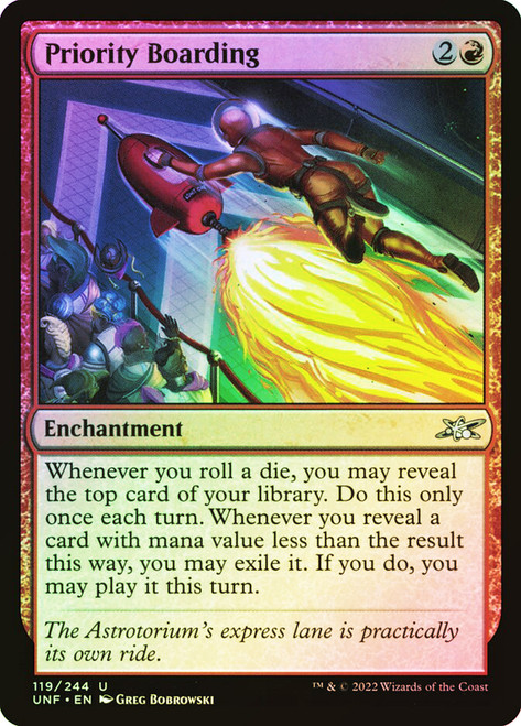 Priority Boarding\nUnfinity\nSingle\nMagic The Gathering