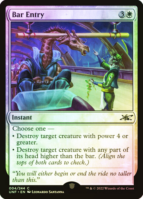 Bar Entry\nUnfinity\nSingle\nMagic The Gathering
