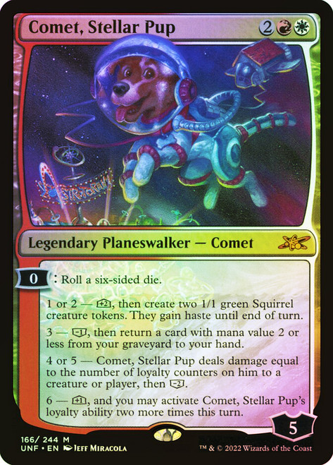 Comet, Stellar Pup\nUnfinity\nSingle\nMagic The Gathering