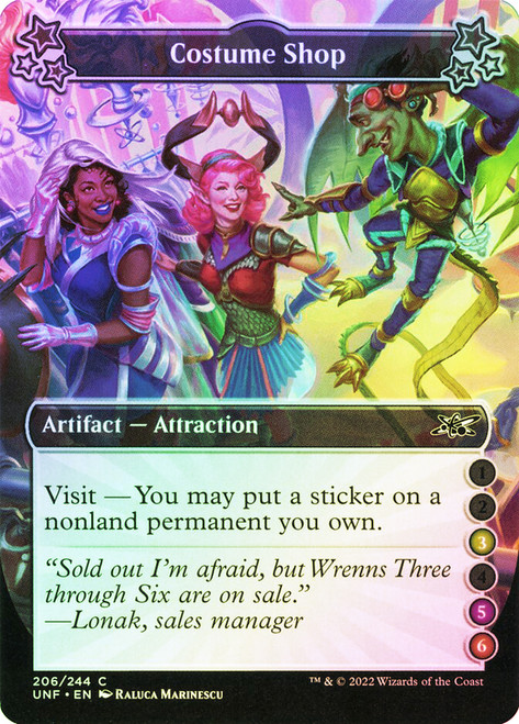 Costume Shop (3/5/6)\nUnfinity\nSingle\nMagic The Gathering