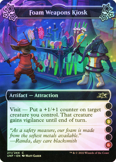 Foam Weapons Kiosk (3/6)\nUnfinity\nSingle\nMagic The Gathering