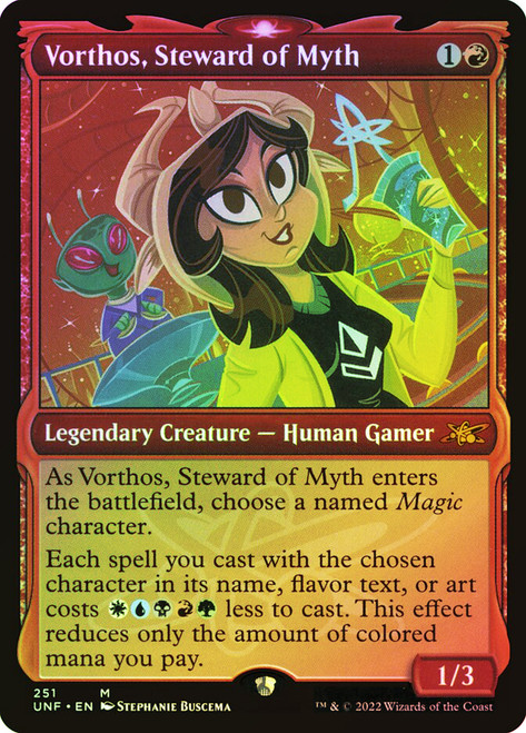 Vorthos, Steward of Myth (Showcase)\nUnfinity - Variants\nSingle\nMagic The Gathering