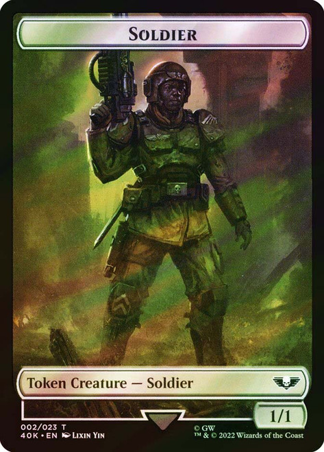 {Soldier Token} (#02) // {Zephyrim Token} (Surge Foil)\nWarhammer 40,000 Commander - Surge Foil\nSingle\nMagic The Gathering