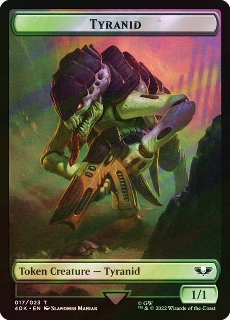 {Tyranid Token} (1/1) // {Tyranid Gargoyle Token} (Surge Foil)\nWarhammer 40,000 Commander - Surge Foil\nSingle\nMagic The Gathering