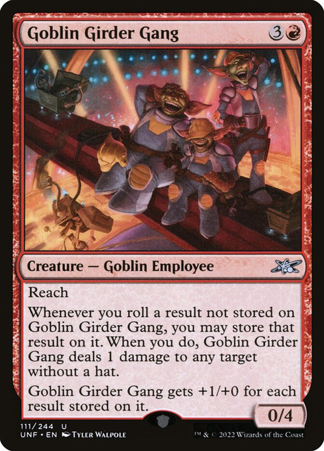 Goblin Girder Gang\nUnfinity\nSingle\nMagic The Gathering