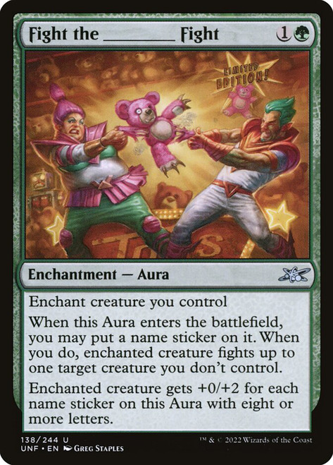 Fight the ________ Fight\nUnfinity\nSingle\nMagic The Gathering