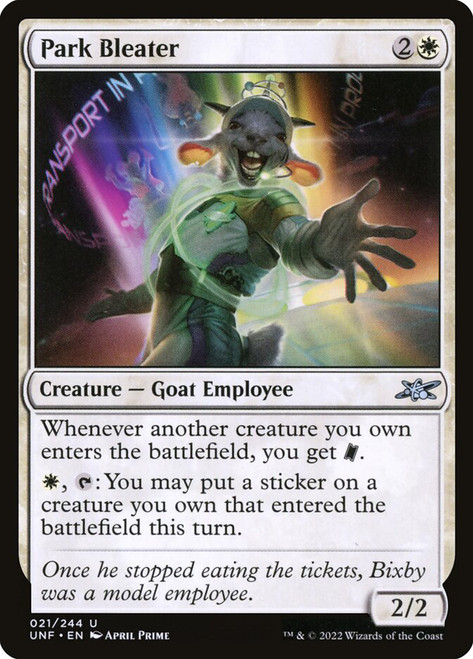 Park Bleater\nUnfinity\nSingle\nMagic The Gathering