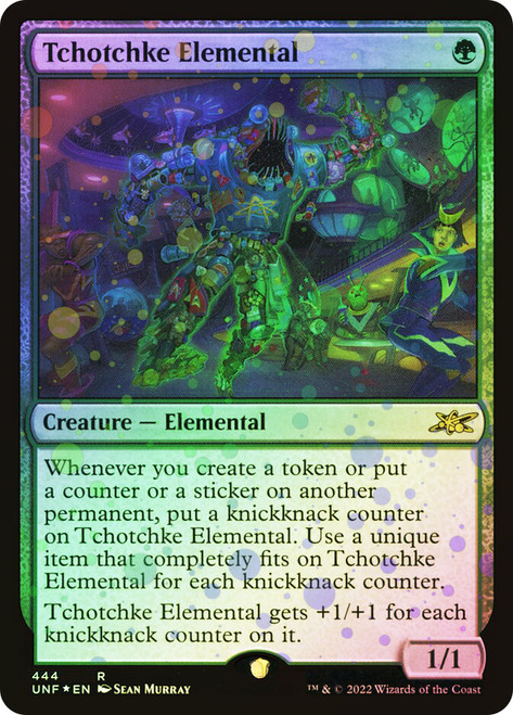 Tchotchke Elemental (Galaxy Foil)\nUnfinity - Galaxy Foil\nSingle\nMagic The Gathering