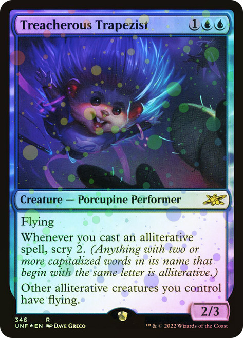 Treacherous Trapezist (Galaxy Foil)\nUnfinity - Galaxy Foil\nSingle\nMagic The Gathering