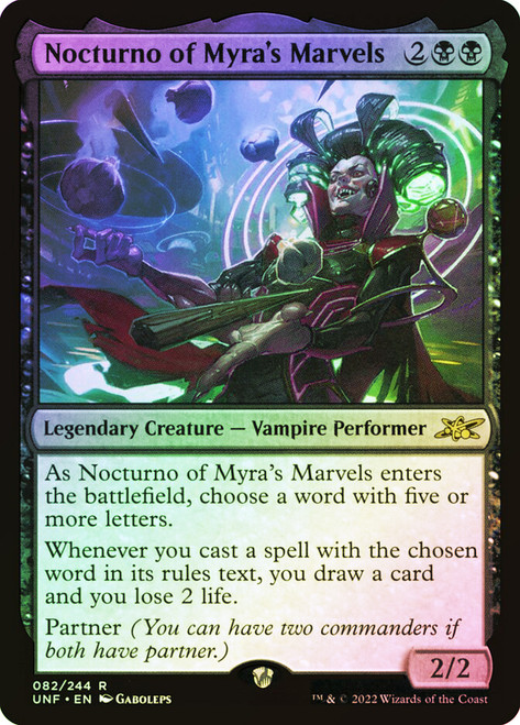 Nocturno of Myra's Marvels\nUnfinity\nSingle\nMagic The Gathering