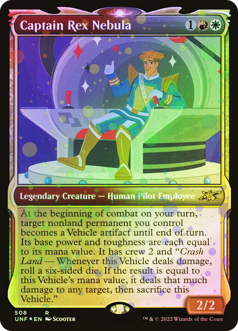 Captain Rex Nebula (Showcase) (Galaxy Foil)\nUnfinity - Variants - Galaxy Foil\nSingle\nMagic The Gathering
