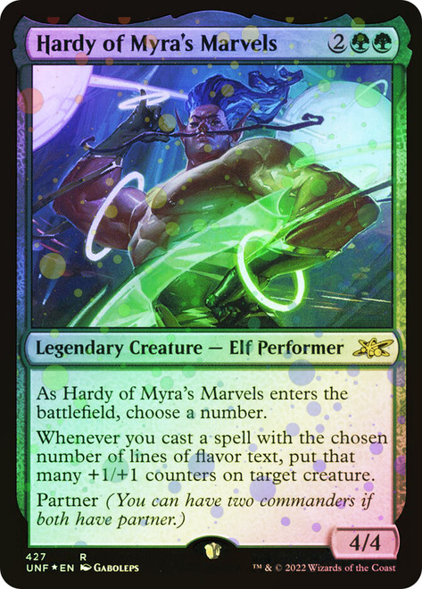 Hardy of Myra's Marvels (Galaxy Foil)\nUnfinity - Galaxy Foil\nSingle\nMagic The Gathering