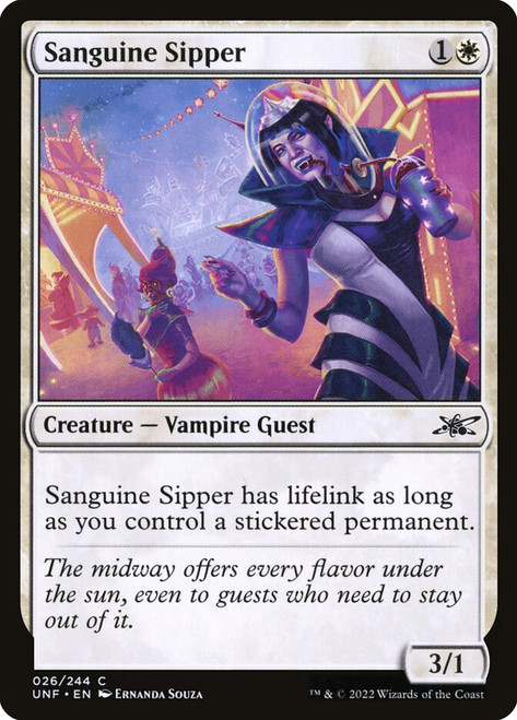 Sanguine Sipper\nUnfinity\nSingle\nMagic The Gathering