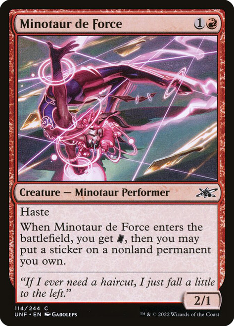 Minotaur de Force\nUnfinity\nSingle\nMagic The Gathering