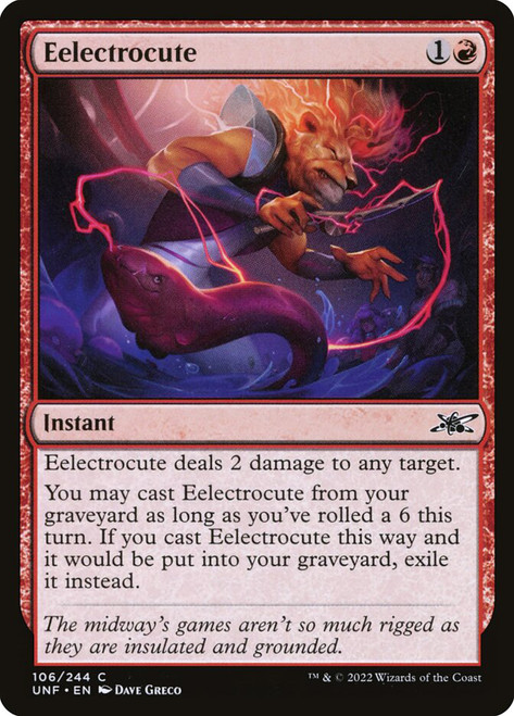 Eelectrocute\nUnfinity\nSingle\nMagic The Gathering