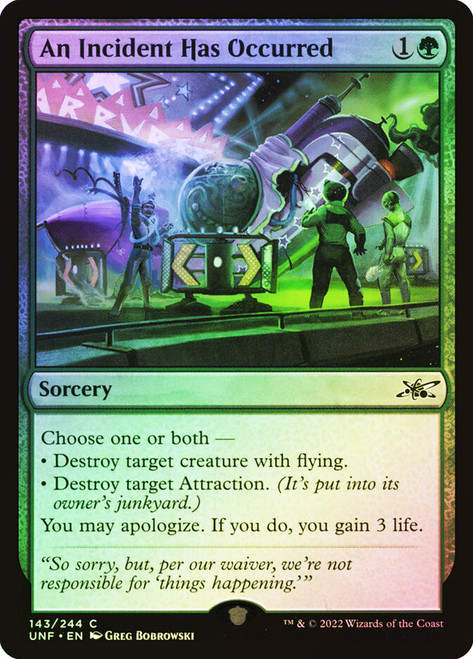 An Incident Has Occurred\nUnfinity\nSingle\nMagic The Gathering