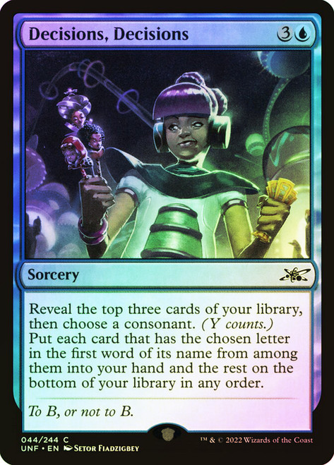 Decisions, Decisions\nUnfinity\nSingle\nMagic The Gathering
