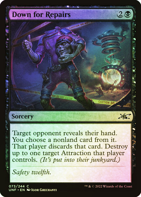 Down for Repairs\nUnfinity\nSingle\nMagic The Gathering
