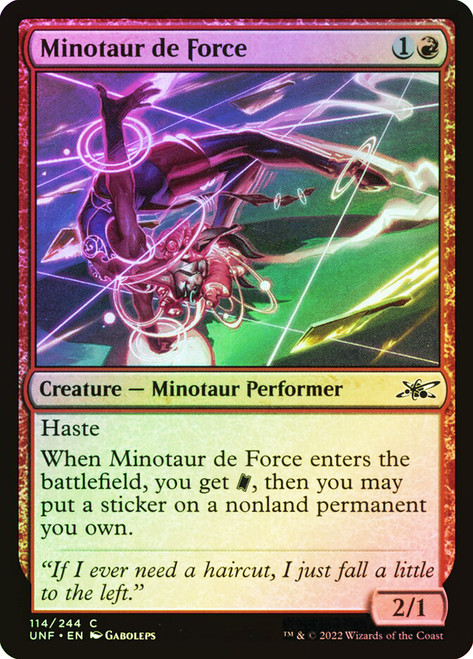 Minotaur de Force\nUnfinity\nSingle\nMagic The Gathering