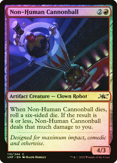 Non-Human Cannonball\nUnfinity\nSingle\nMagic The Gathering