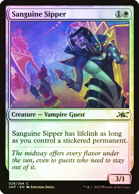 Sanguine Sipper\nUnfinity\nSingle\nMagic The Gathering