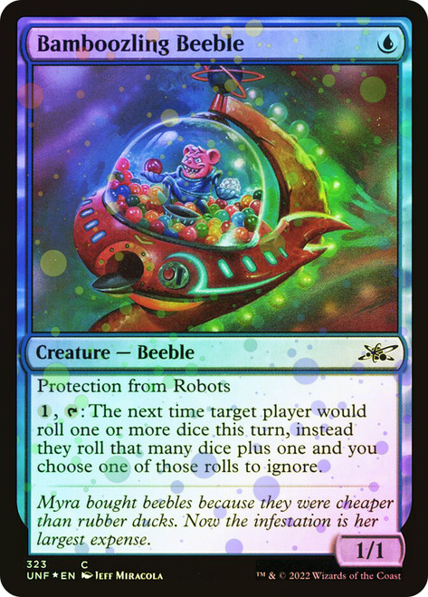 Bamboozling Beeble (Galaxy Foil)\nUnfinity - Galaxy Foil\nSingle\nMagic The Gathering