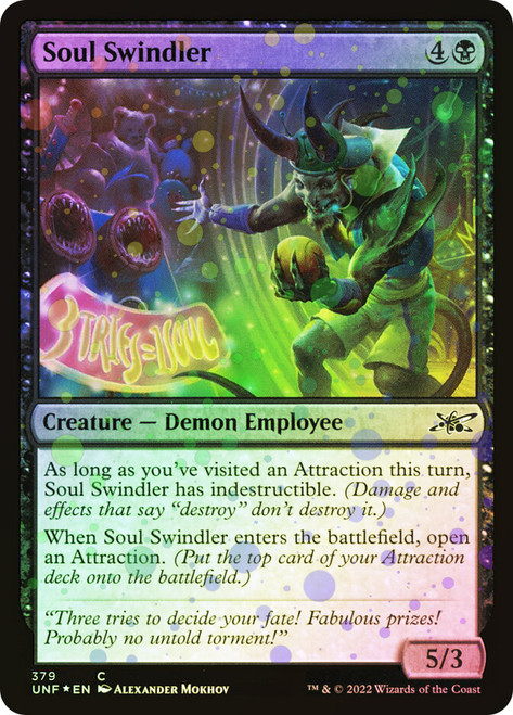 Soul Swindler (Galaxy Foil)\nUnfinity - Galaxy Foil\nSingle\nMagic The Gathering