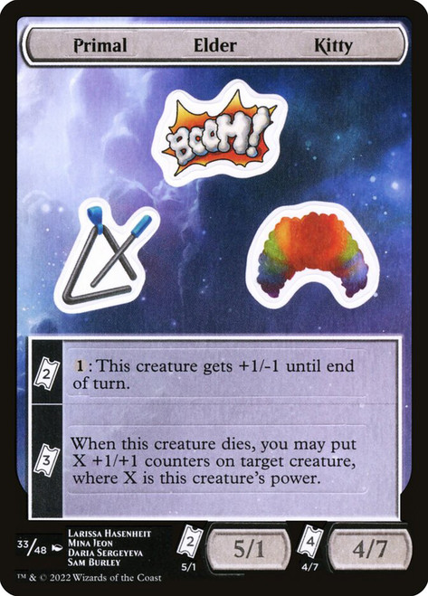 {Primal Elder Kitty Sticker Sheet}\nUnfinity\nSingle\nMagic The Gathering