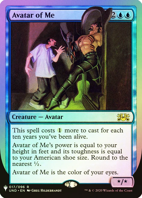 Avatar of Me\nMystery Booster / The List\nSingle\nMagic The Gathering