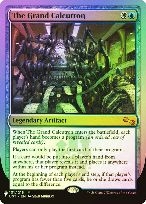 The Grand Calcutron\nMystery Booster / The List\nSingle\nMagic The Gathering