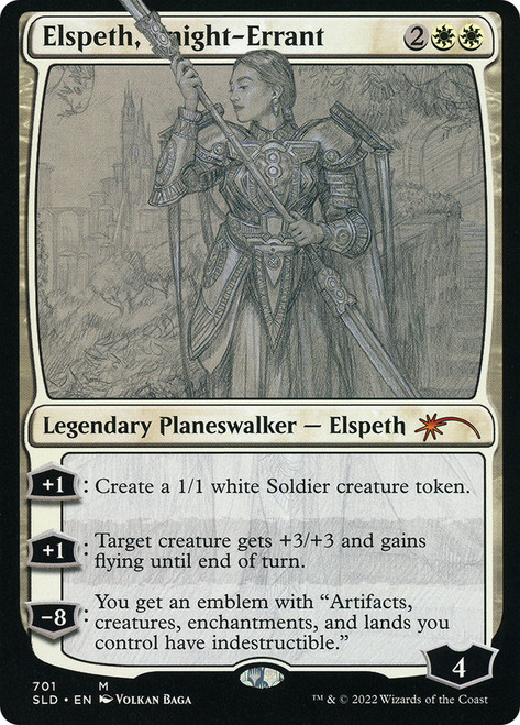 Elspeth, Knight-Errant (Secret Lair) (#701)\nPromo: General\nSingle\nMagic The Gathering