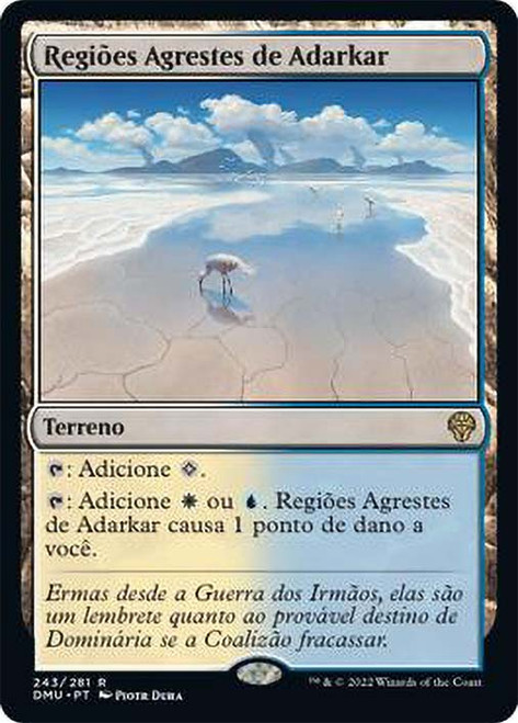 Adarkar Wastes\nDominaria United - Portuguese\nSingle\nMagic The Gathering