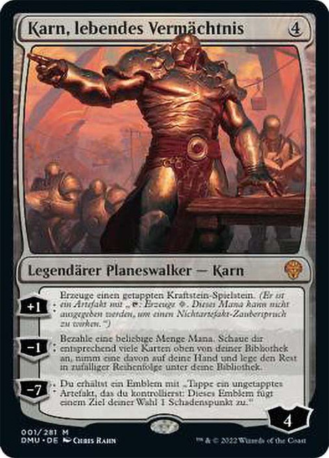 Karn, Living Legacy\nDominaria United - German\nSingle\nMagic The Gathering