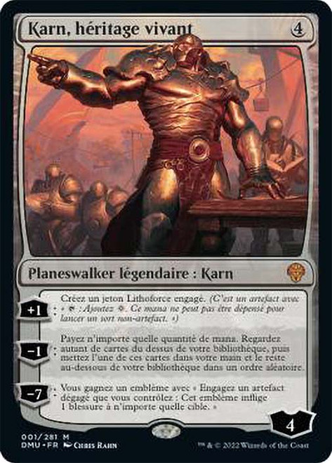 Karn, Living Legacy\nDominaria United - French\nSingle\nMagic The Gathering