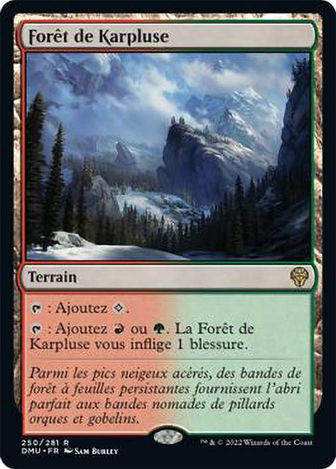 Karplusan Forest\nDominaria United - French\nSingle\nMagic The Gathering