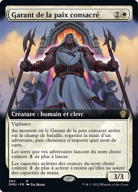 Anointed Peacekeeper (Extended Art)\nDominaria United - Variants - French\nSingle\nMagic The Gathering